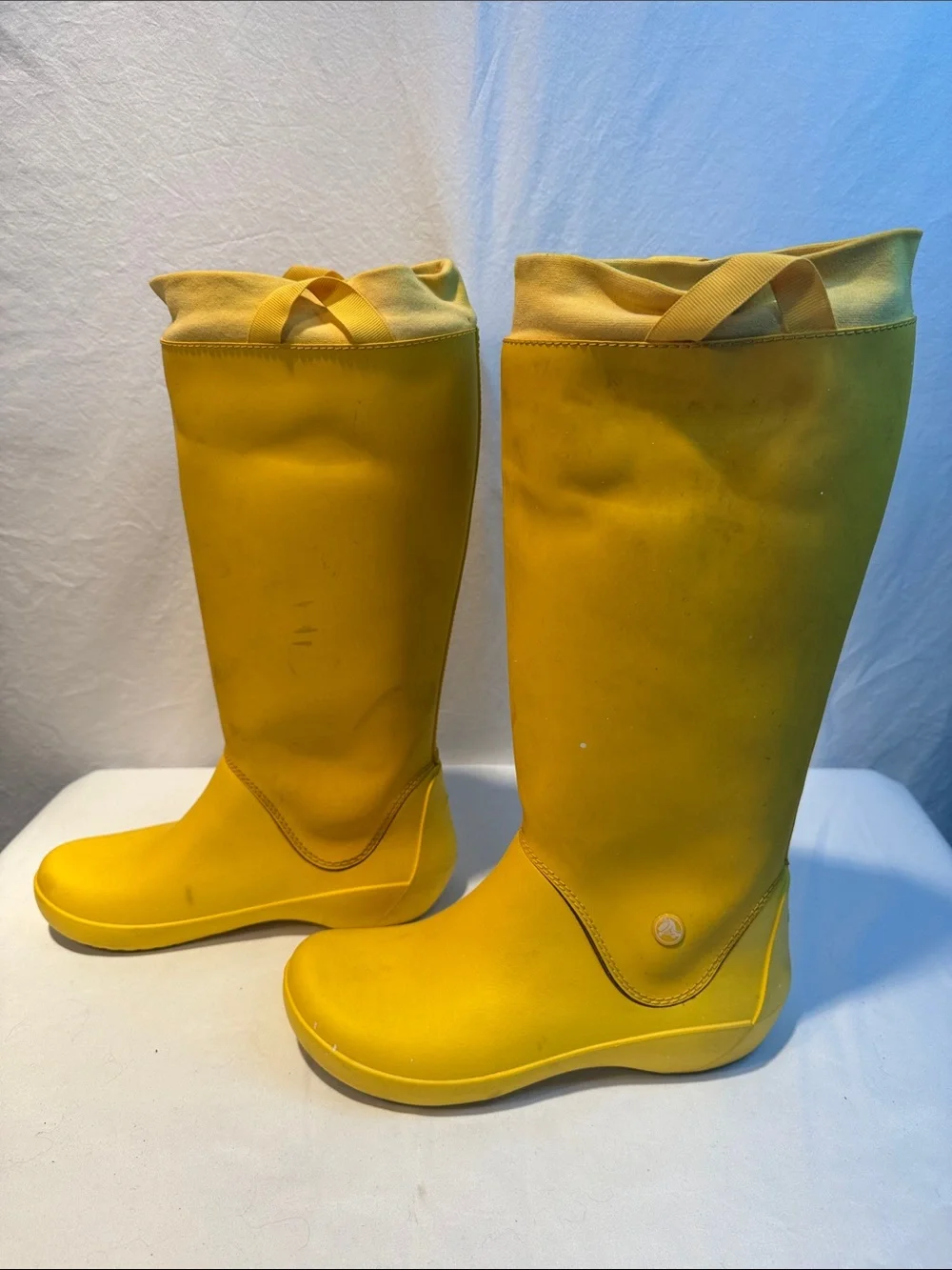 CROCS Tall Yellow Waterproof Rain Boots
